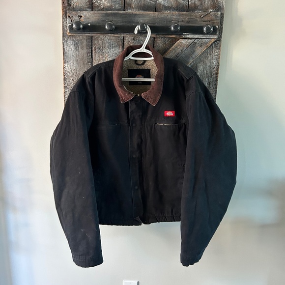 Dickies Other - Men's Dickies Sherpa Lined Detroit Style Jacket w/Dark Brown Corduroy Collar